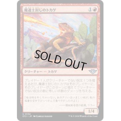 画像1: 【JPN/OTJ】魔道士封じのトカゲ/Magebane Lizard [赤] 『U』