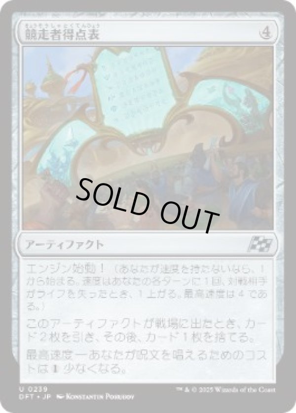 画像1: 【JPN/DFT】競走者得点表/Racers' Scoreboard [茶] 『U』 (1)